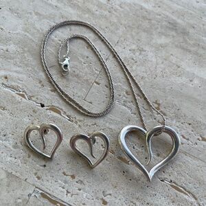 Angela Cummings AC Studio Sterling Silver Heart Motif Set